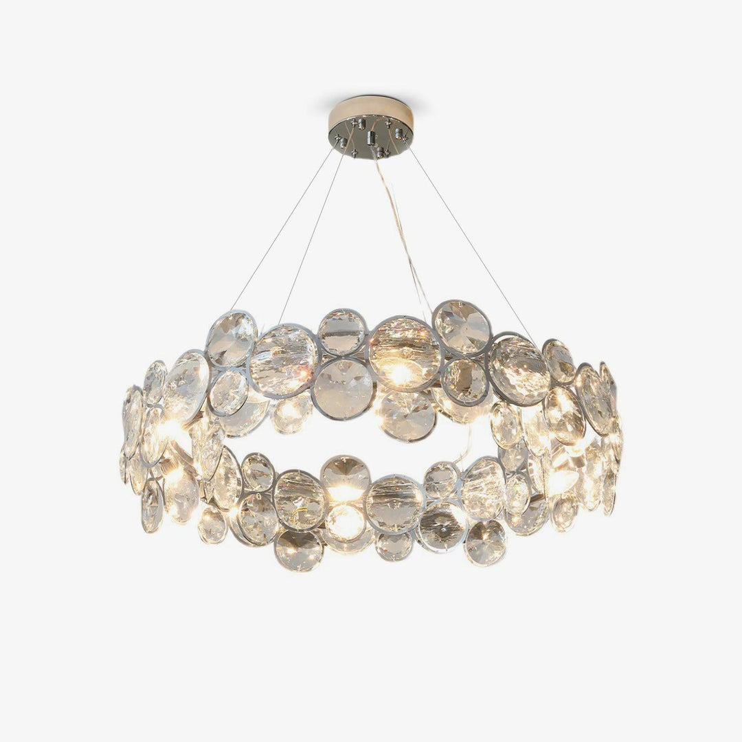 Chrome Round Crystal Chandelier - Vakkerlight