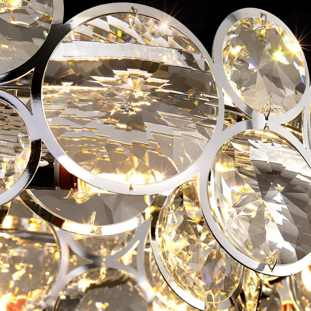 Chrome Round Crystal Chandelier - Vakkerlight