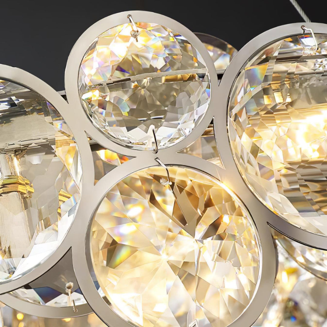 Chrome Round Crystal Chandelier - Vakkerlight