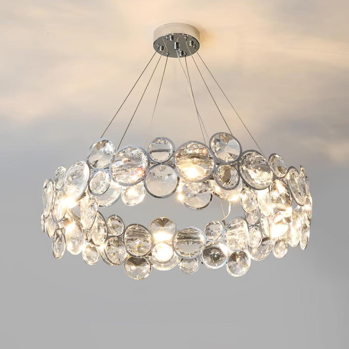 Chrome Round Crystal Chandelier - Vakkerlight