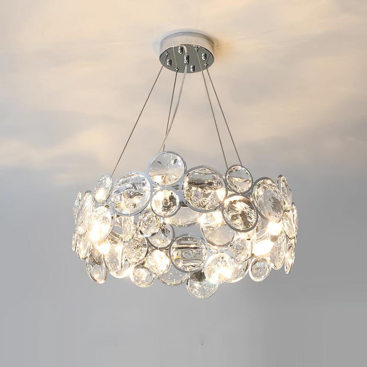 Chrome Round Crystal Chandelier - Vakkerlight