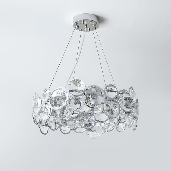 Chrome Round Crystal Chandelier - Vakkerlight