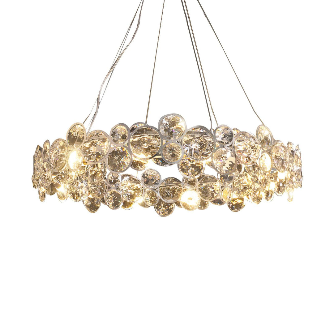 Chrome Round Crystal Chandelier - Vakkerlight