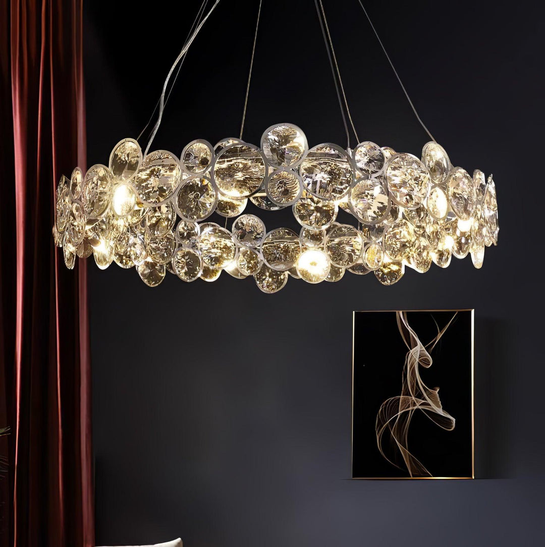 Chrome Round Crystal Chandelier - Vakkerlight