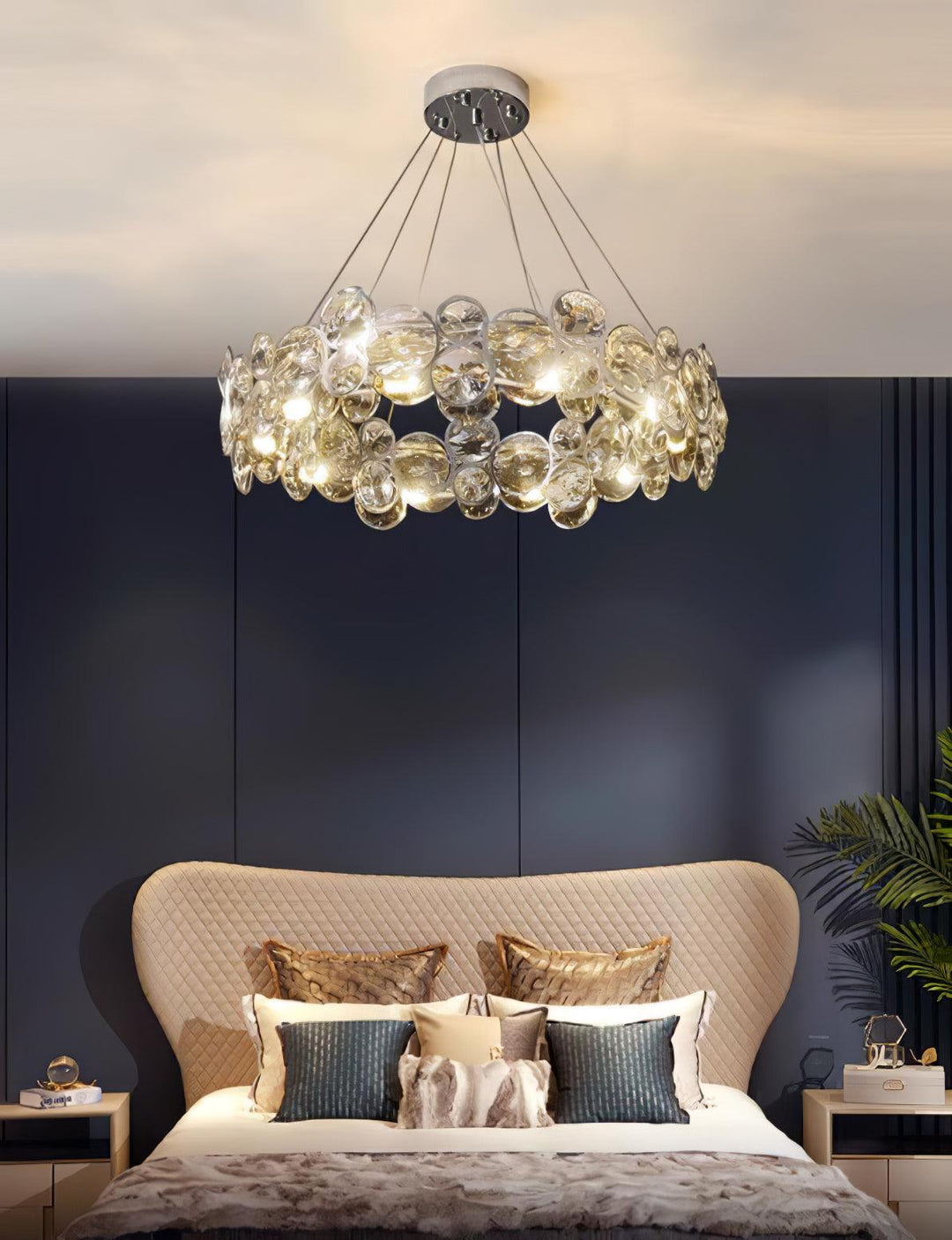 Chrome Round Crystal Chandelier - Vakkerlight