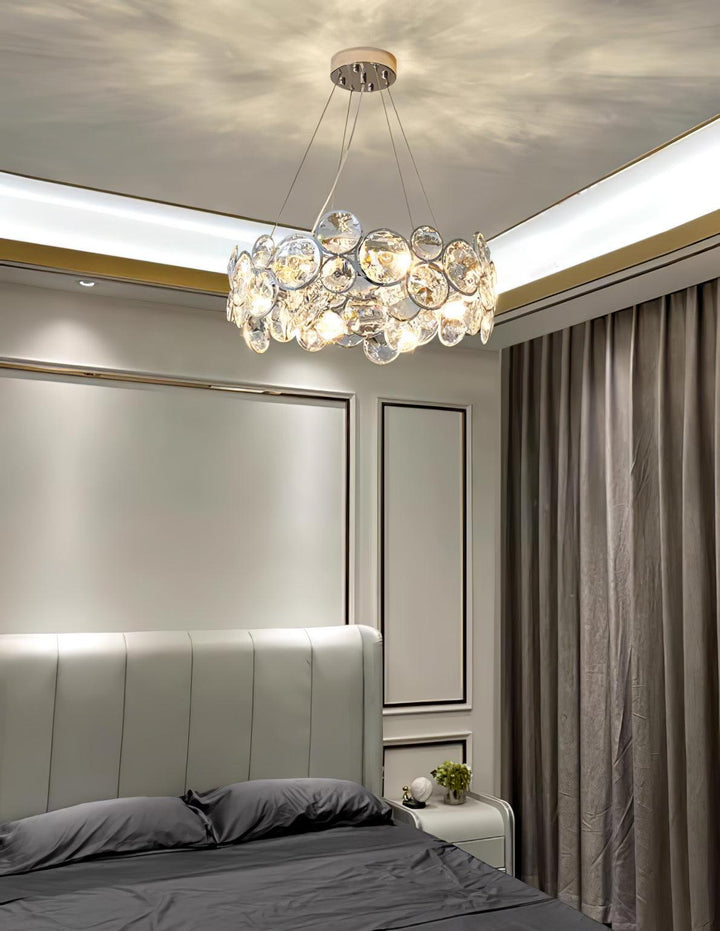 Chrome Round Crystal Chandelier - Vakkerlight