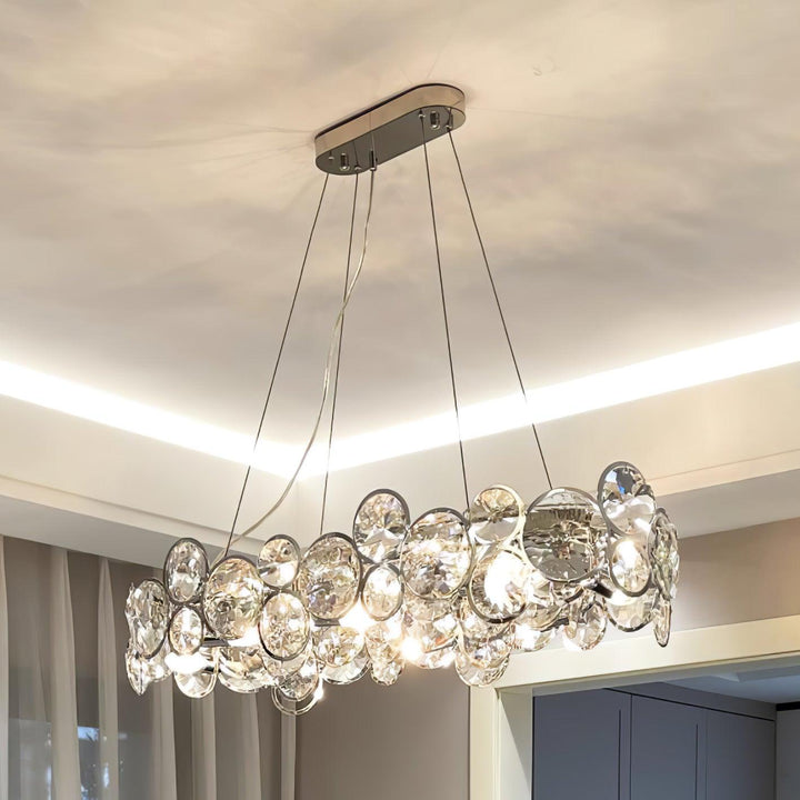 Chrome Round Crystal Chandelier - Vakkerlight