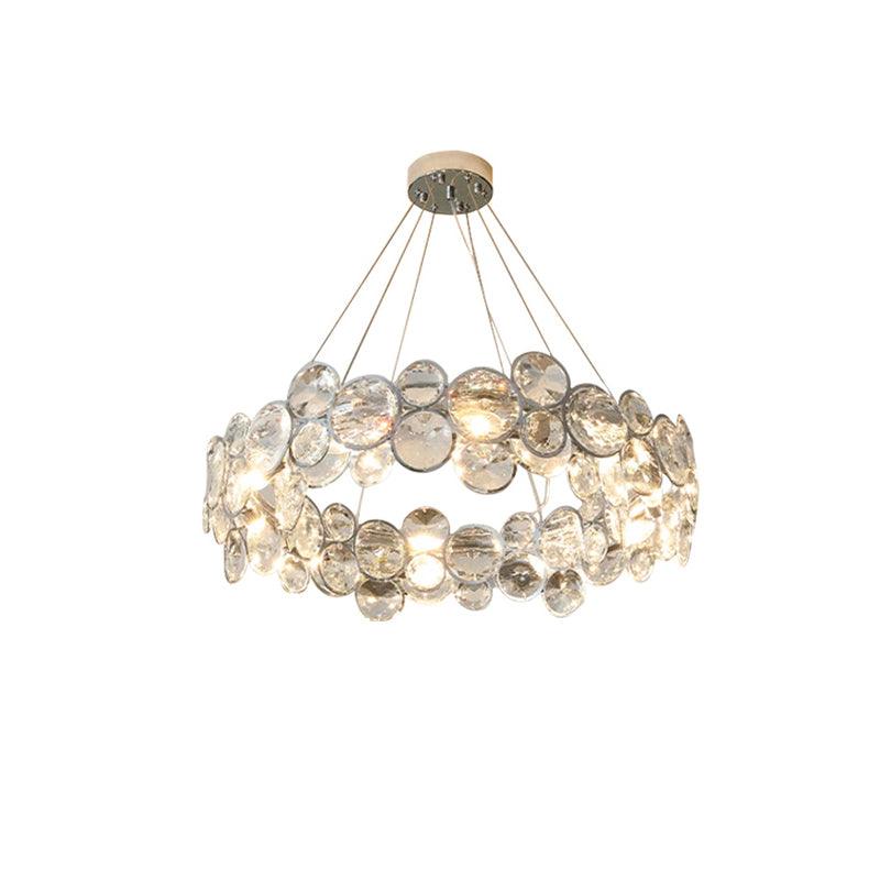 Chrome Round Crystal Chandelier - Vakkerlight