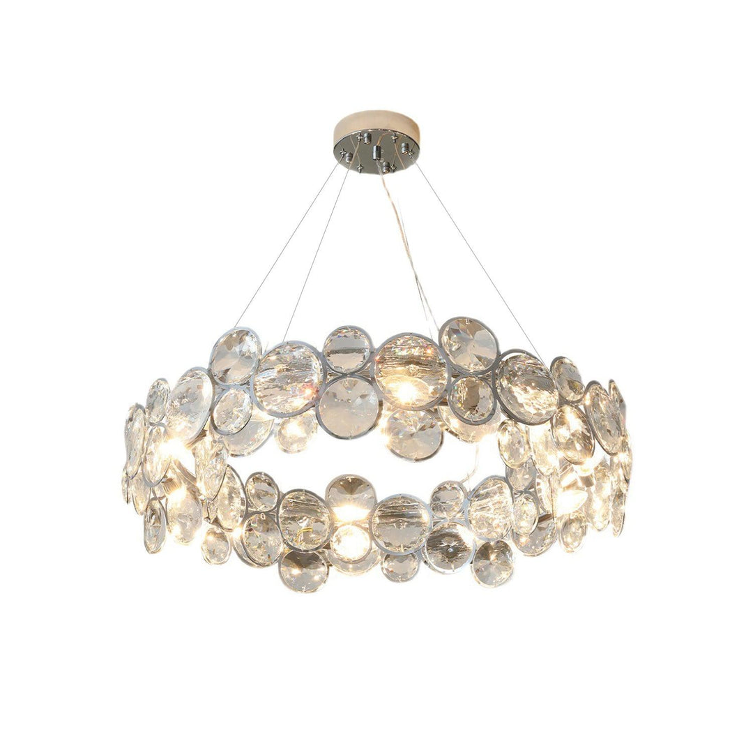 Chrome Round Crystal Chandelier - Vakkerlight