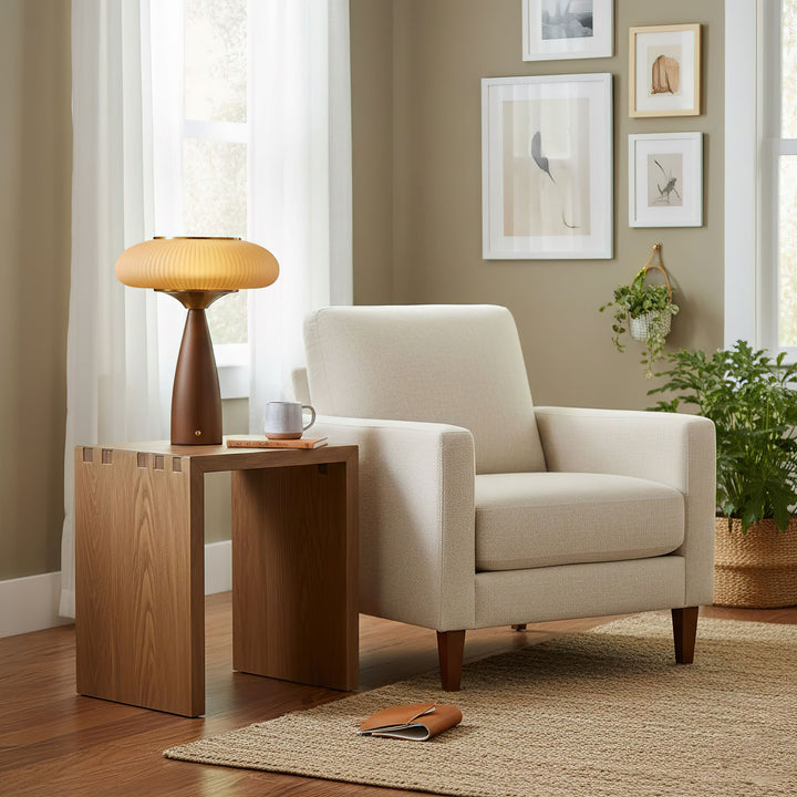 Cielo Wooden Rechargeable Table Lamp - Vakkerlight