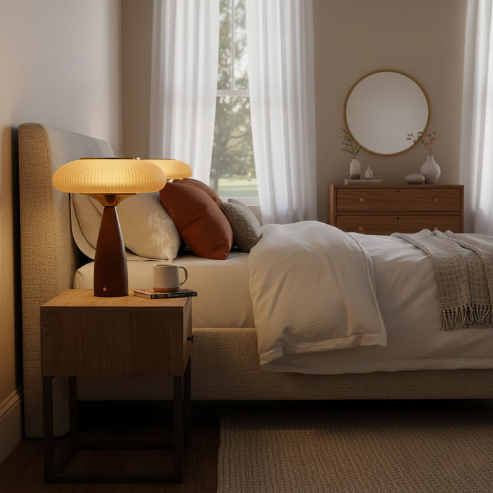 Cielo Wooden Rechargeable Table Lamp - Vakkerlight