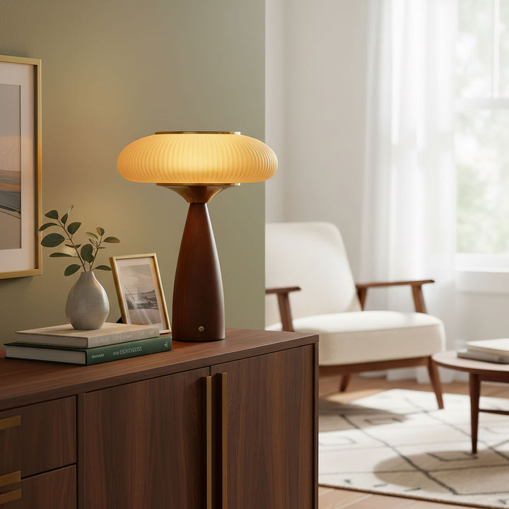 Cielo Wooden Rechargeable Table Lamp - Vakkerlight