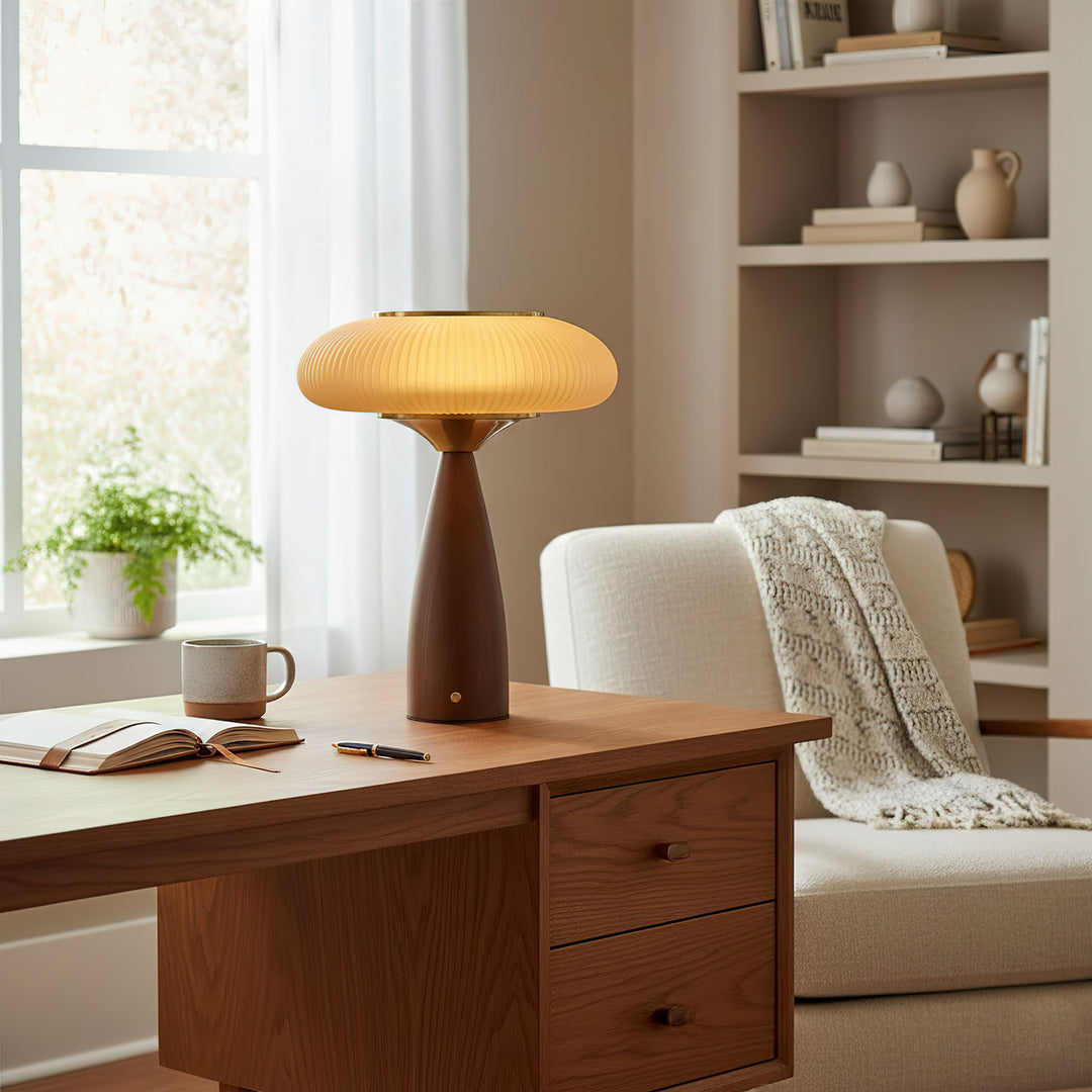 Cielo Wooden Rechargeable Table Lamp - Vakkerlight