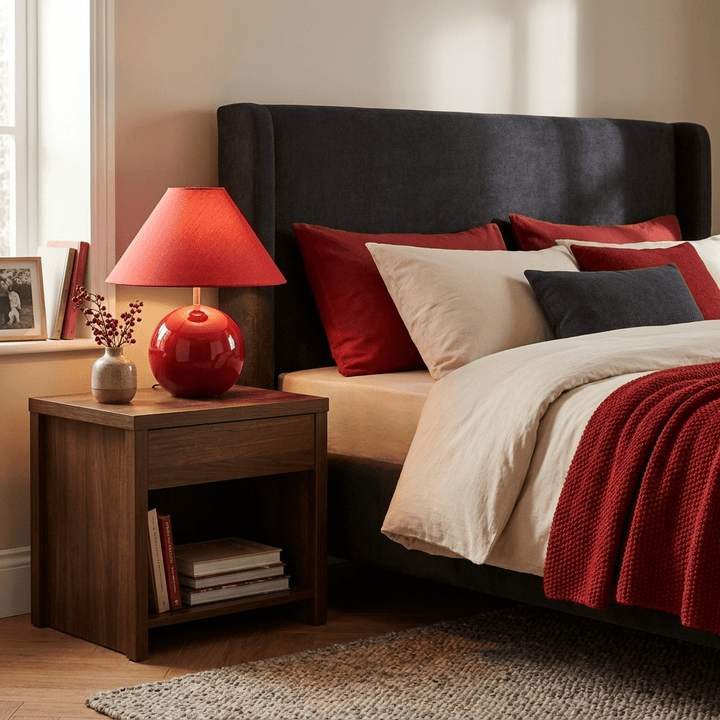 Cinabra Red Ceramic Table Lamp - Vakkerlight