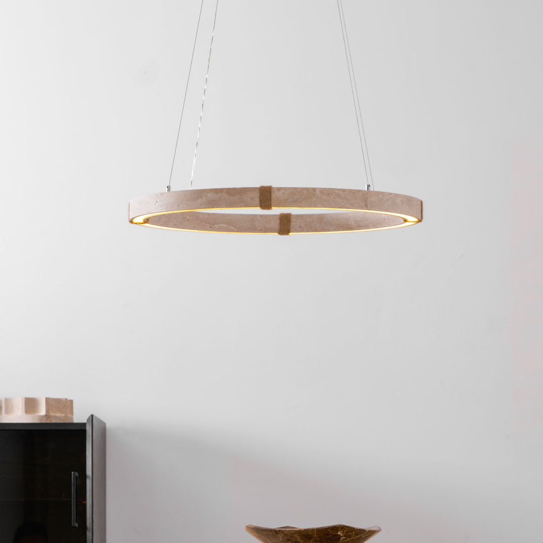 Circle Travertine Pendant Lamp - Vakkerlight