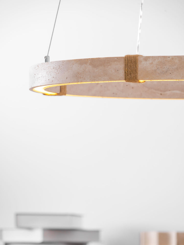 Circle Travertine Pendant Lamp - Vakkerlight