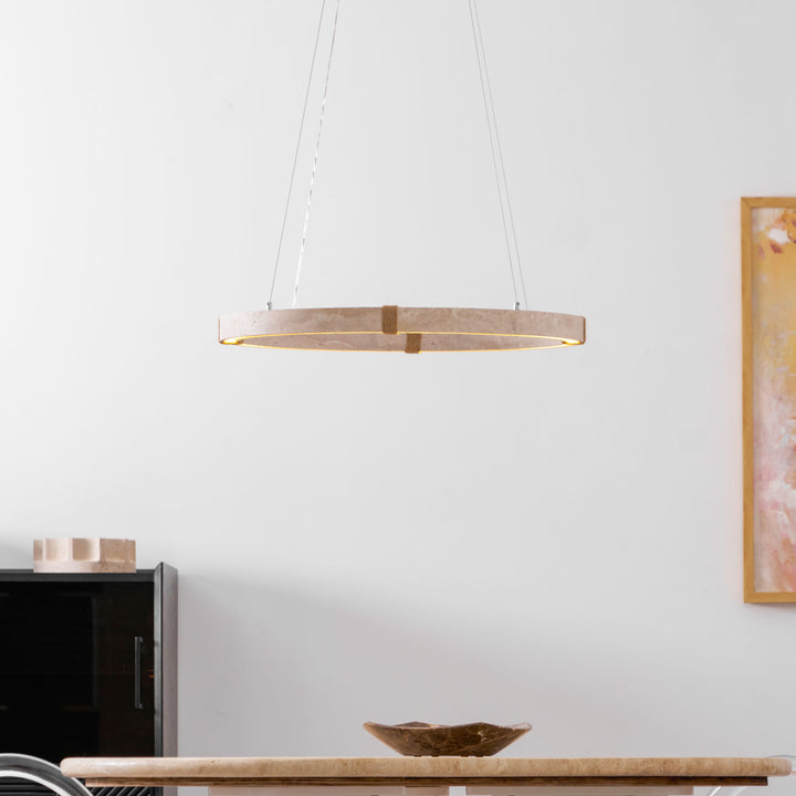 Circle Travertine Pendant Lamp - Vakkerlight
