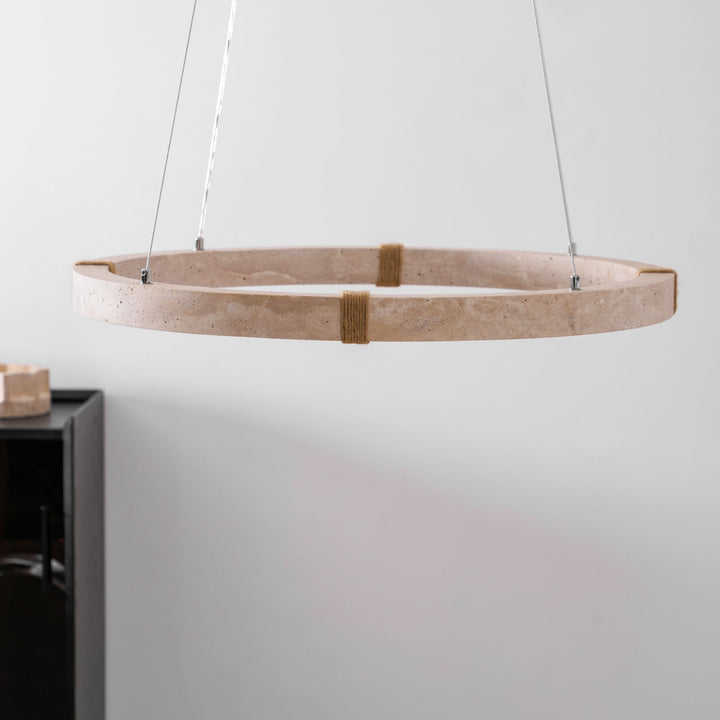Circle Travertine Pendant Lamp - Vakkerlight