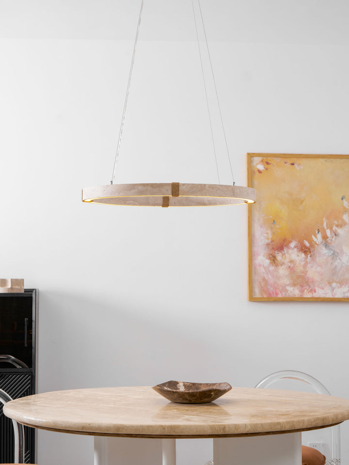 Circle Travertine Pendant Lamp - Vakkerlight