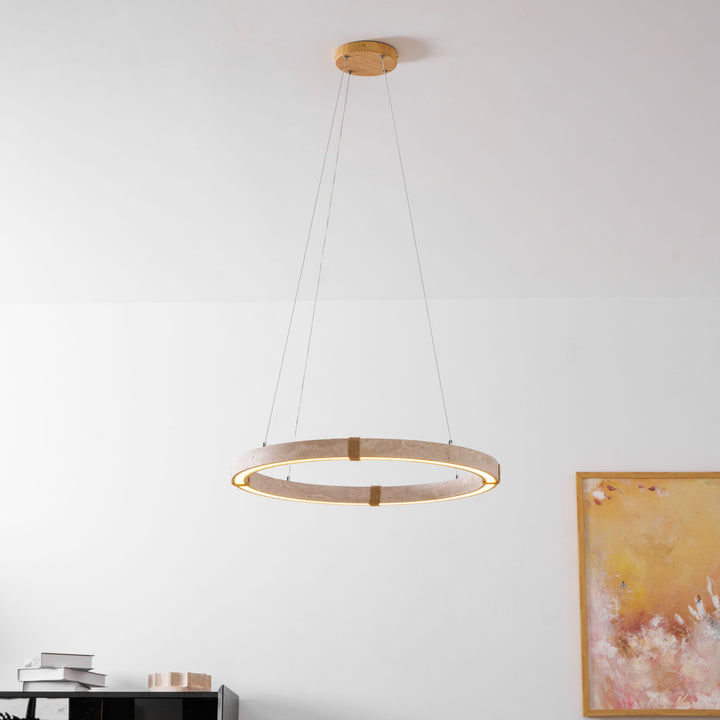 Circle Travertine Pendant Lamp - Vakkerlight