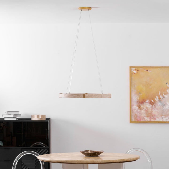 Circle Travertine Pendant Lamp - Vakkerlight