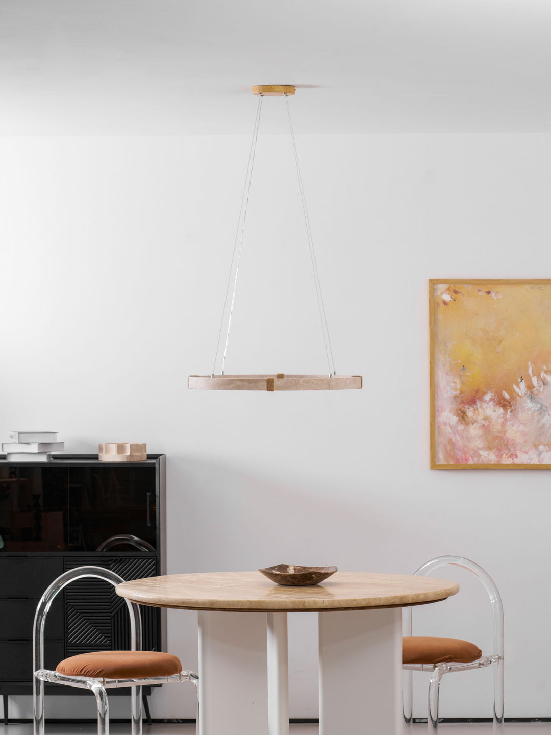 Circle Travertine Pendant Lamp - Vakkerlight