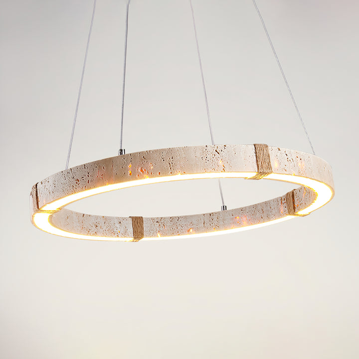 Circle Travertine Pendant Lamp - Vakkerlight