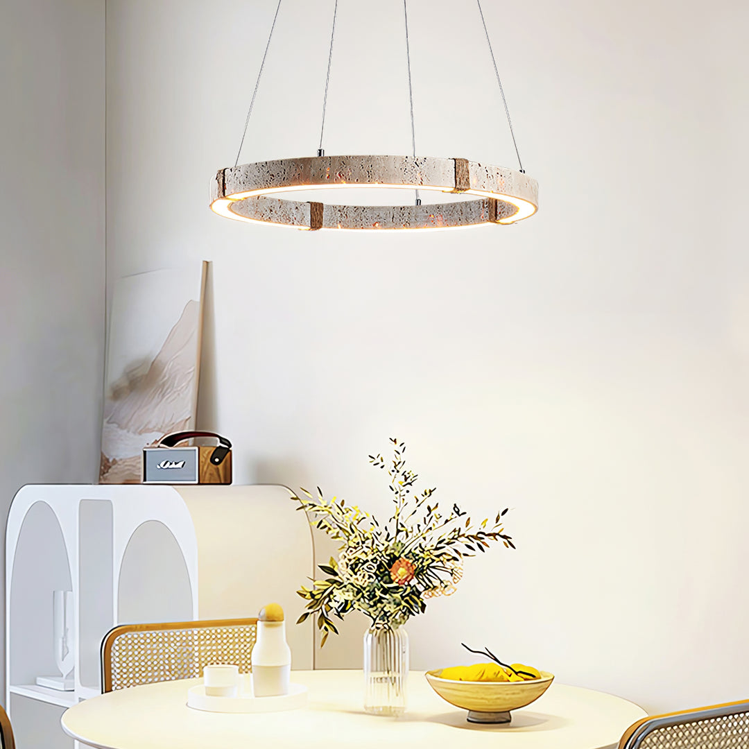 Circle Travertine Pendant Lamp - Vakkerlight