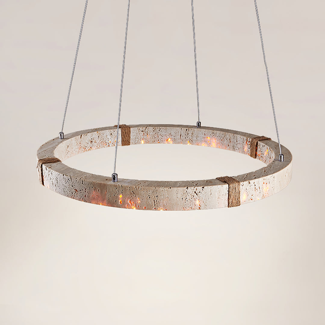 Circle Travertine Pendant Lamp - Vakkerlight