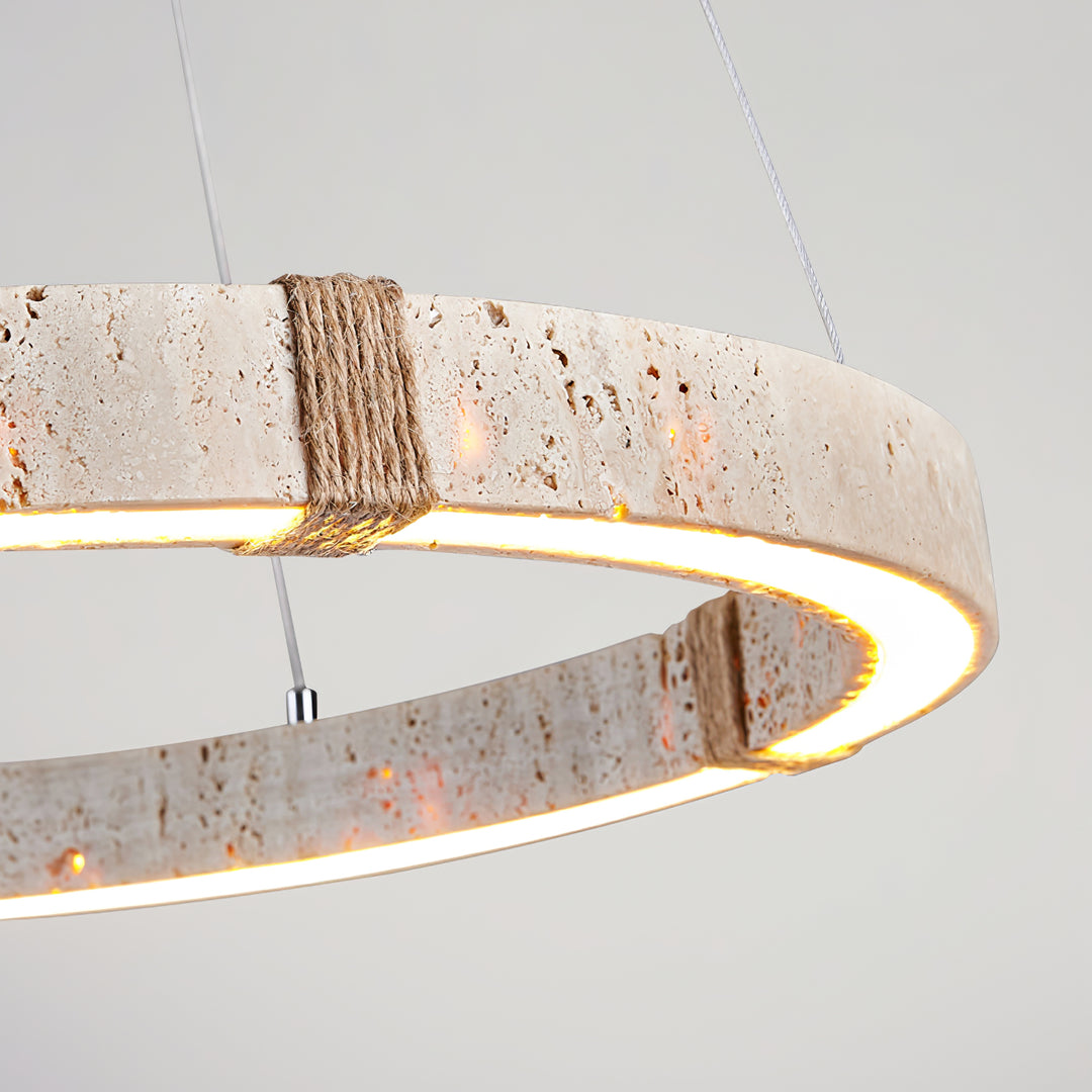 Circle Travertine Pendant Lamp - Vakkerlight