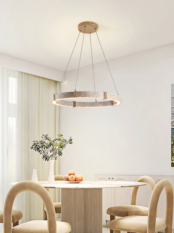 Circle Travertine Pendant Lamp - Vakkerlight