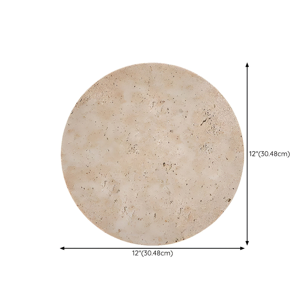 Circle Travertine Wall Lamp