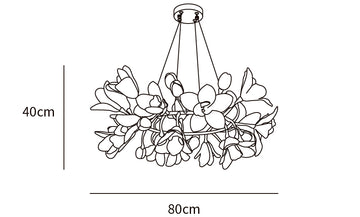 Circular Blossom Chandelier — Dimension drawings 1