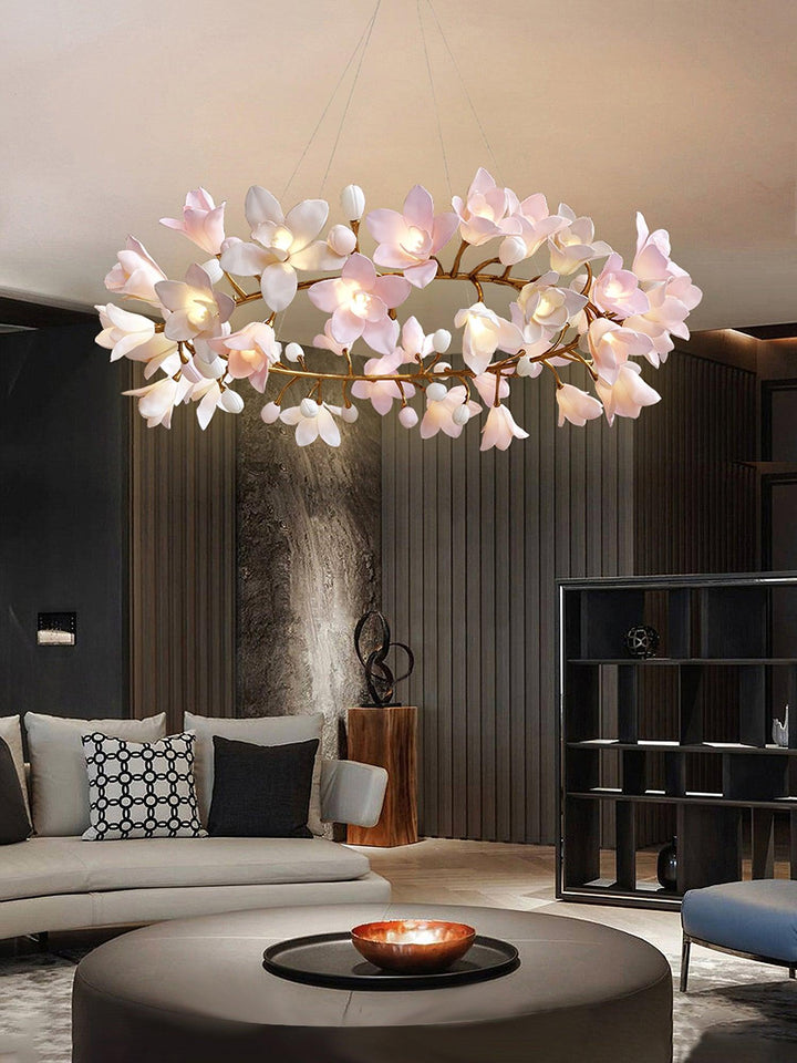 Circular Blossom Chandelier - Vakkerlight