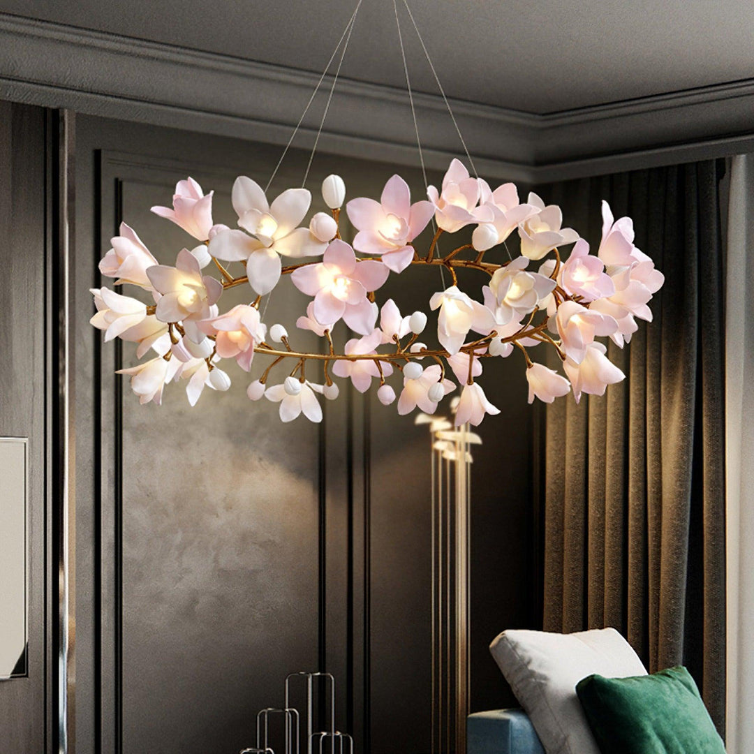 Circular Blossom Chandelier - Vakkerlight