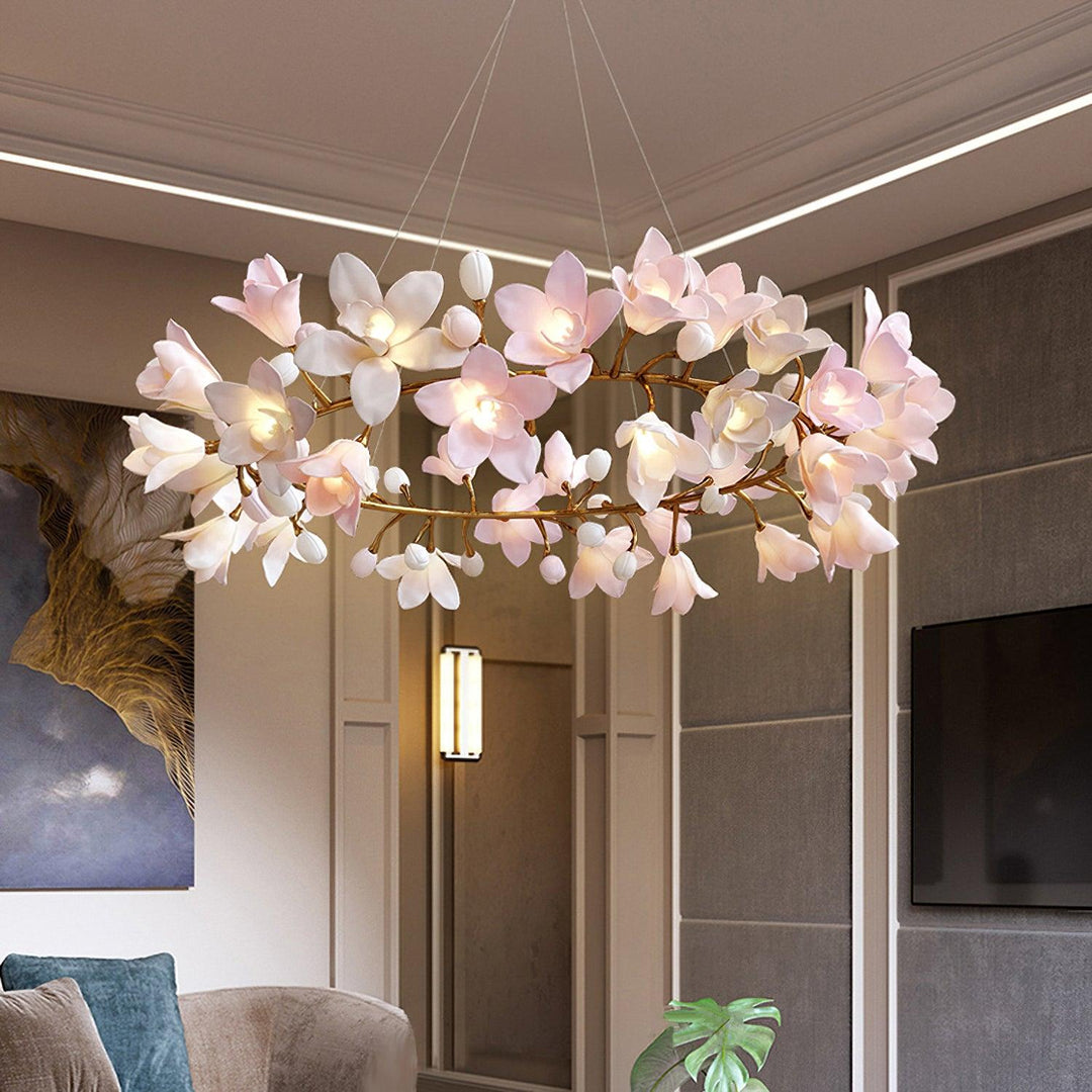 Circular Blossom Chandelier - Vakkerlight