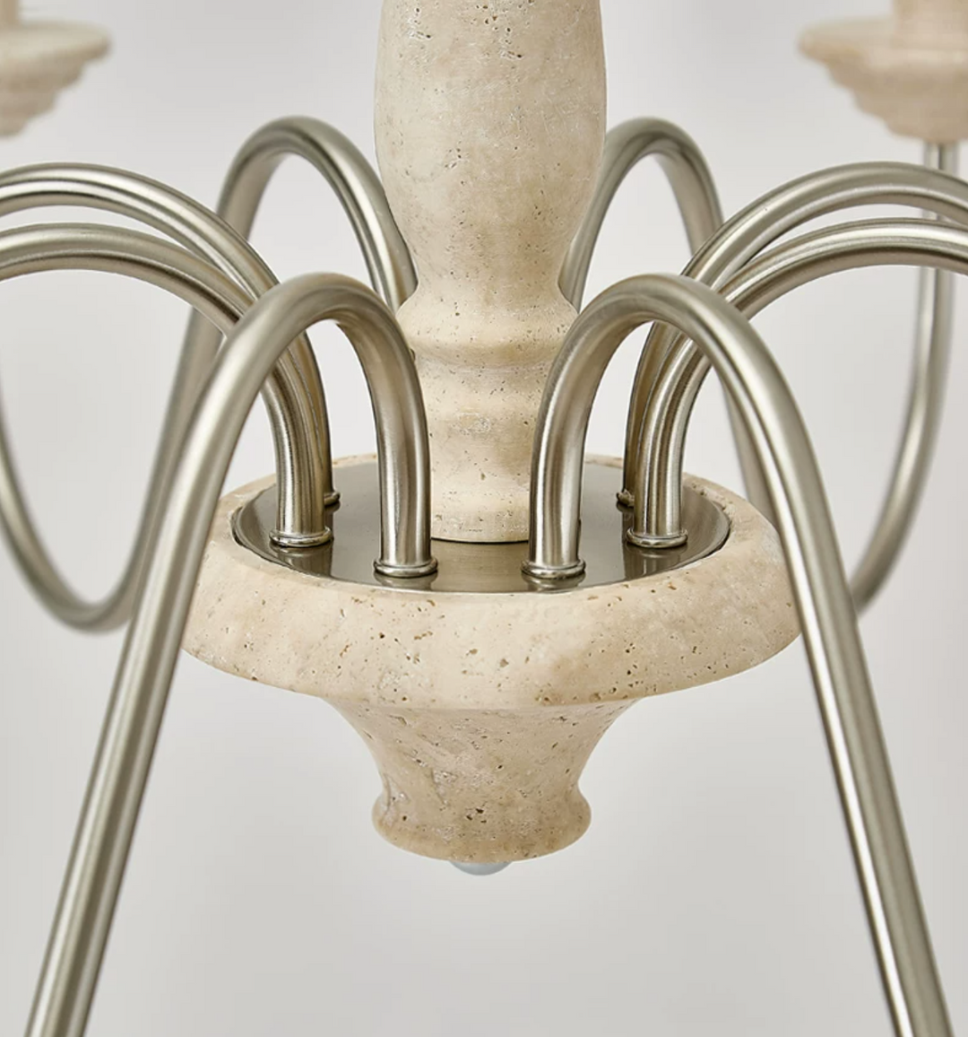 Veyra Travertine Candle Chandelier