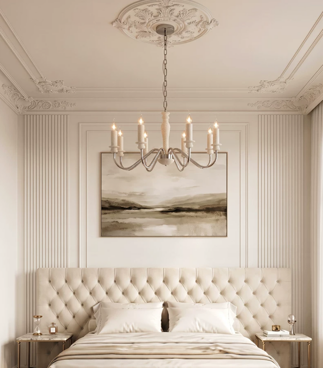Claren Travertine Candle Chandelier