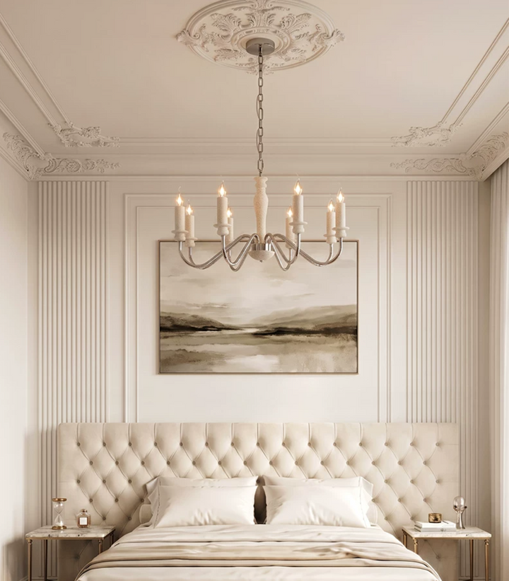 Claren Travertine Candle Chandelier