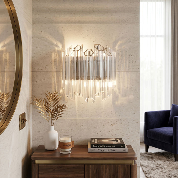 Clear Palermo Glass Wall Lamp - Vakkerlight