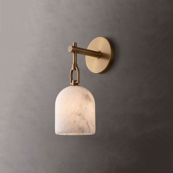Cloche Alabaster Wall Sconce