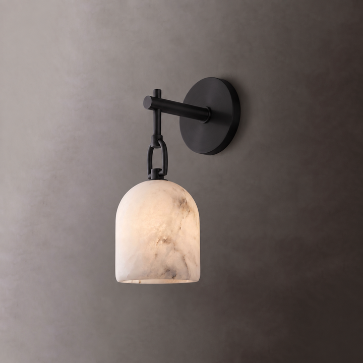 Cloche Alabaster Wall Sconce