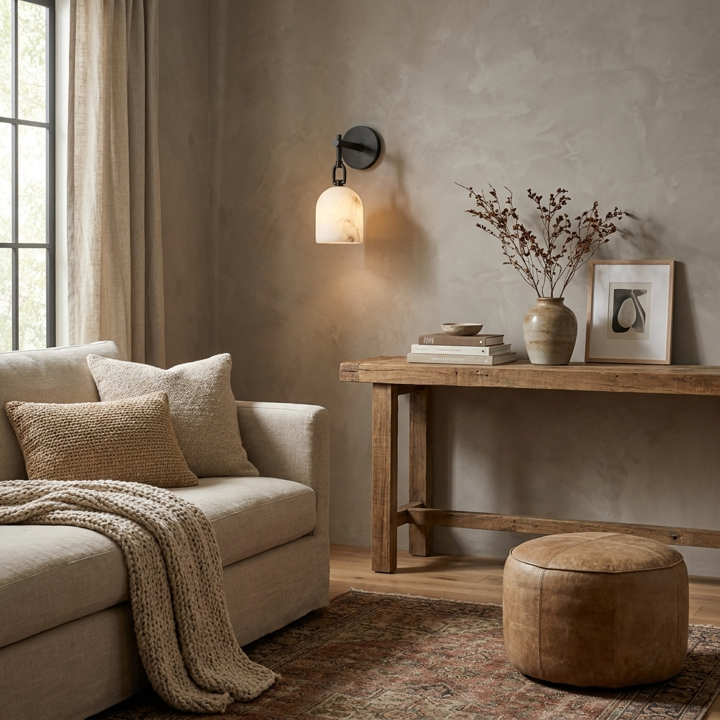 Cloche Alabaster Wall Sconce