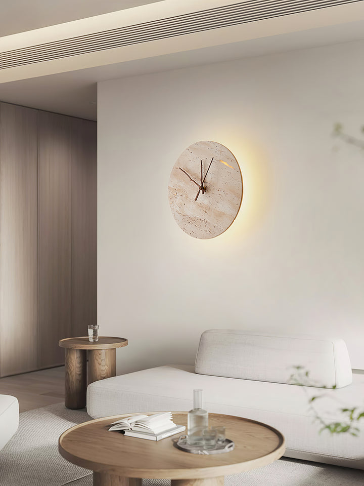 Clock Travertine Wall Lamp - Vakkerlight
