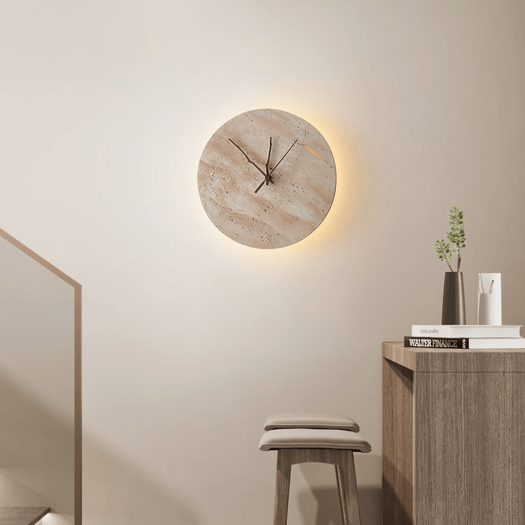 Clock Travertine Wall Lamp - Vakkerlight