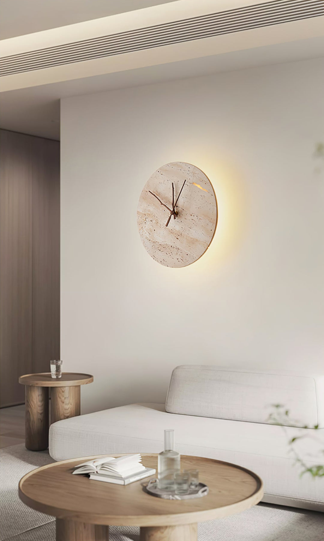 Clock Travertine Wall Lamp - Vakkerlight