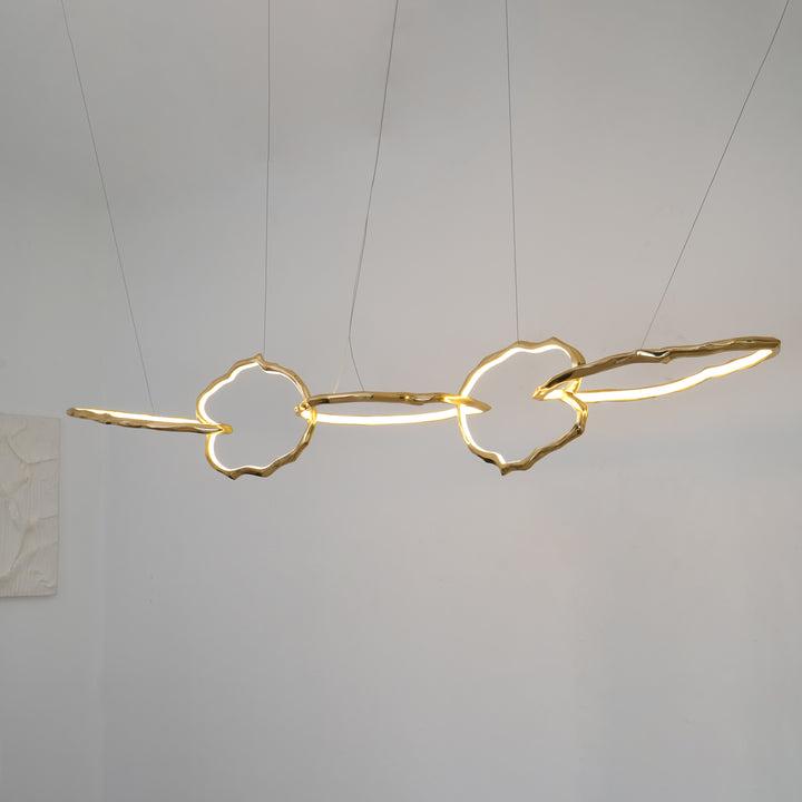 Cloud Rings Series Brass Chandelier