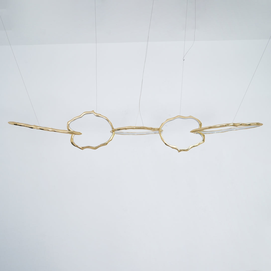 Cloud Rings Series Brass Chandelier