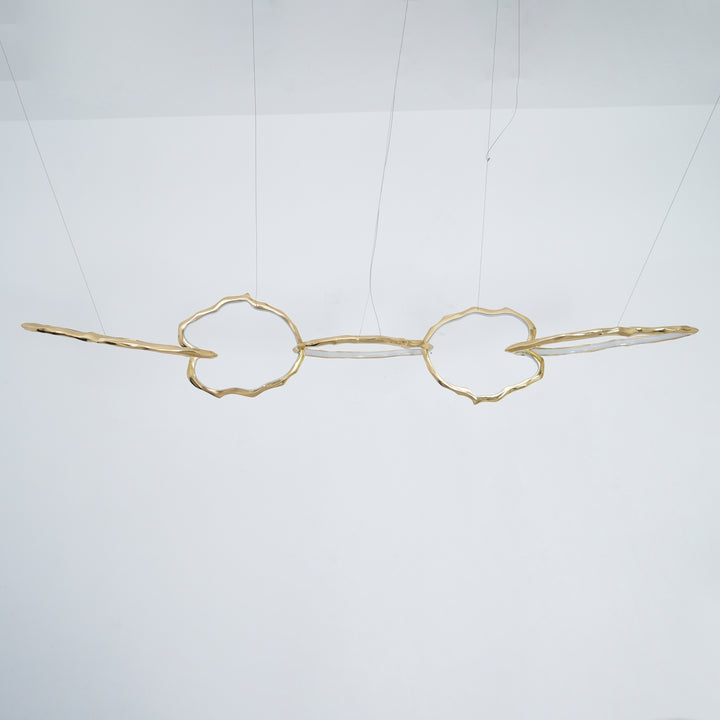 Cloud Rings Series Brass Chandelier