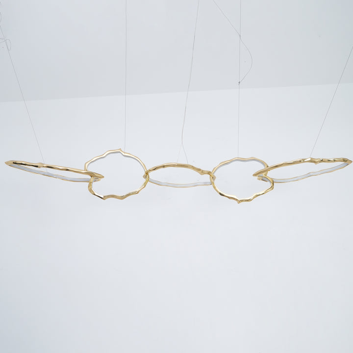 Cloud Rings Series Brass Chandelier